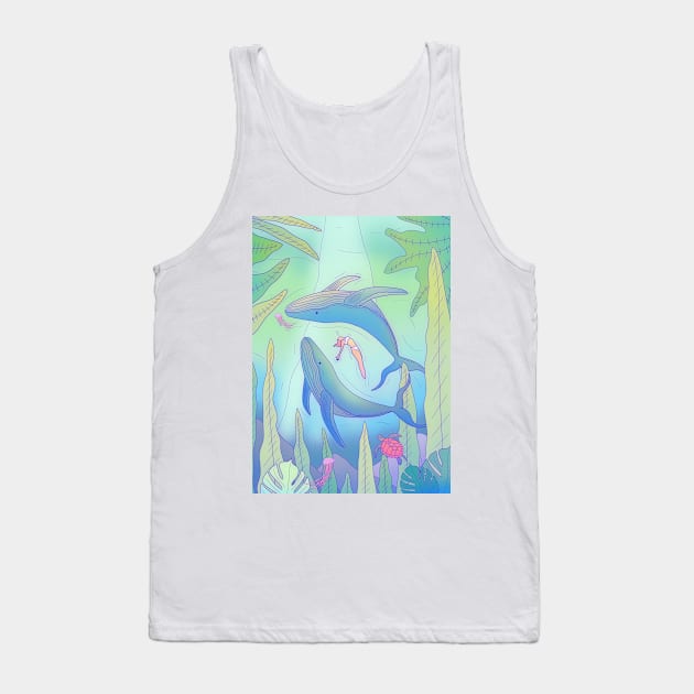 The Girl And The Whales Tank Top by Swadeillustrations